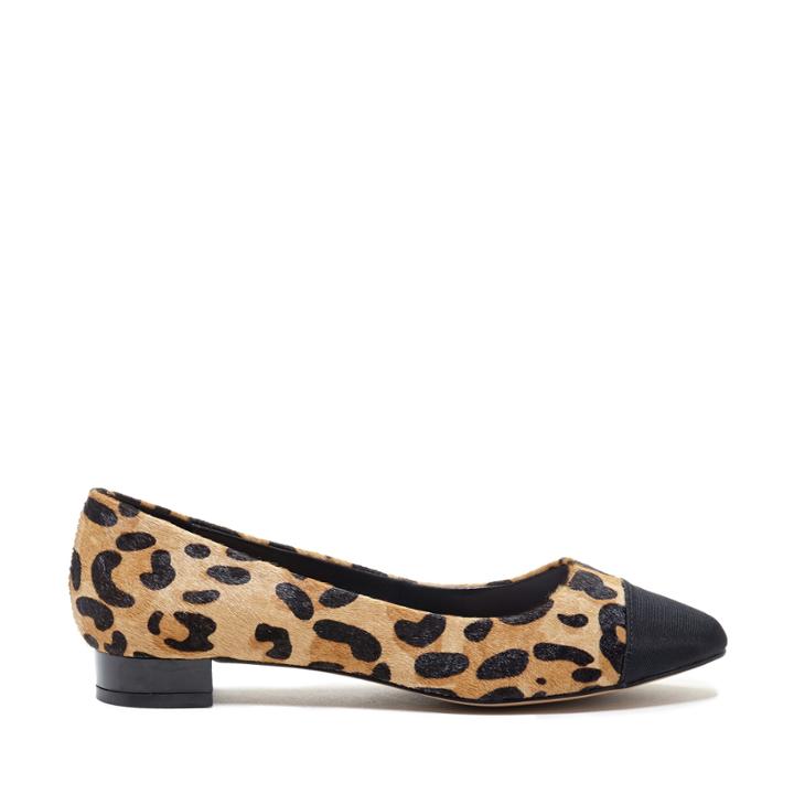 Sole Society Sole Society Brea Toe Cap Flat - Leopard