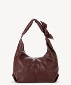 Sole Society Sole Society Niki Vegan Hobo Bag W/ Bow Detail Bordeaux Leather