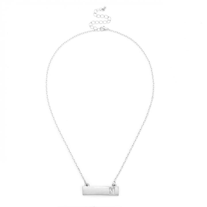 Sole Society Sole Society Initial Bar Necklace - Silver-b