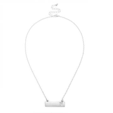 Sole Society Sole Society Initial Bar Necklace - Silver-b