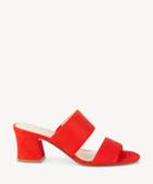 Sole Society Sole Society Helina Double Band Mules Red Size 5 Leather