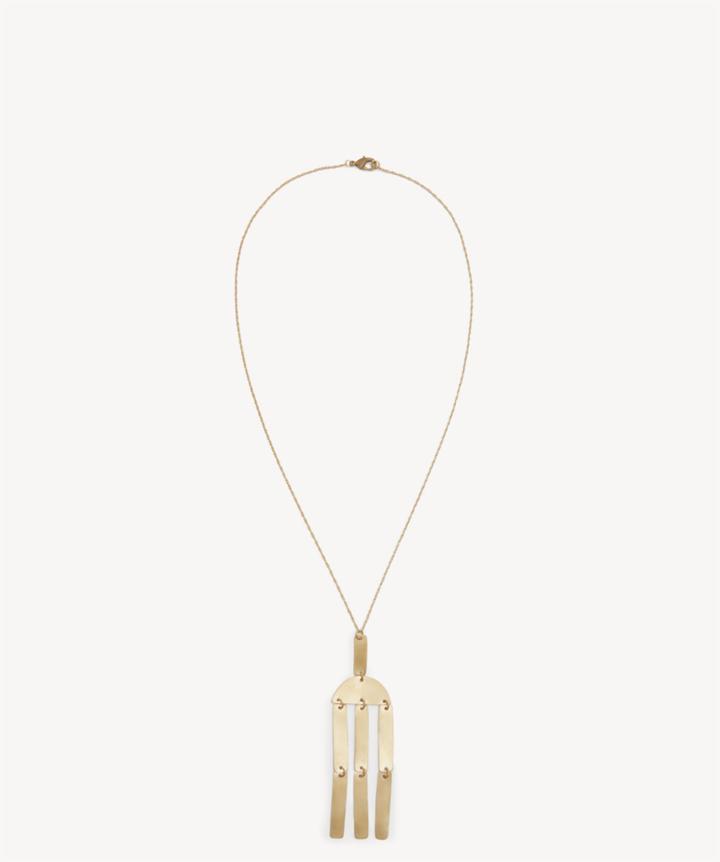 Sole Society Sole Society Column Pendant Necklace Gold One Size Os