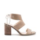 Sole Society Sole Society Hayden Backless Heeled Sandal - Night Taupe