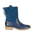 Sole Society Sole Society Jaclyn Leather & Suede Bootie - Washed Navy