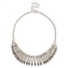Sole Society Sole Society Crescent Statement Necklace - Silver-one Size