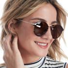 Sole Society Sole Society Frieda Round Sunglasses W/ Notched Bridge - Tortoise