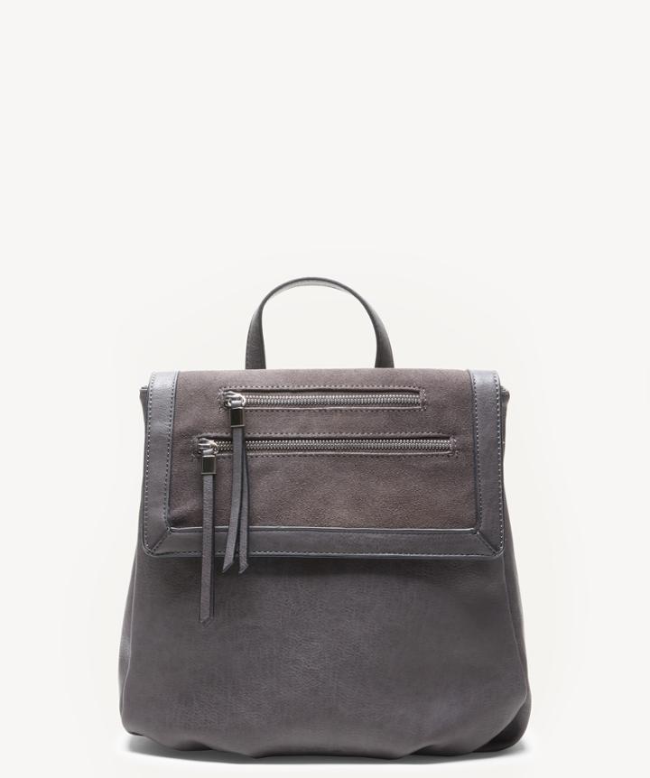 Sole Society Women's Chele Backpack Genuine Suede Mix Dark Grey One Size From Sole Society