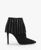 Jessica Simpson Jessica Simpson Women's Prista Fringe Bootie Black Size 10 Suede Microsuede From Sole Society