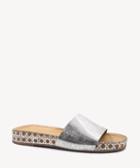 Kaanas Kaanas Maldives Metallic Pool Slides Silver Size 6 Leather From Sole Society