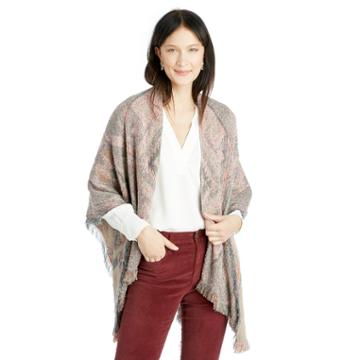 Sole Society Sole Society Reversible Knit Poncho - Blush