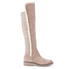 Sole Society Sole Society Juno Faux Shearling Stretch Boot - Taupe