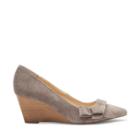 Sole Society Sole Society Theirien Suede Stacked Wedge - Mushroom