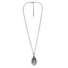 Sole Society Sole Society Chain Wrapped Pendant Necklace - Gunmetal