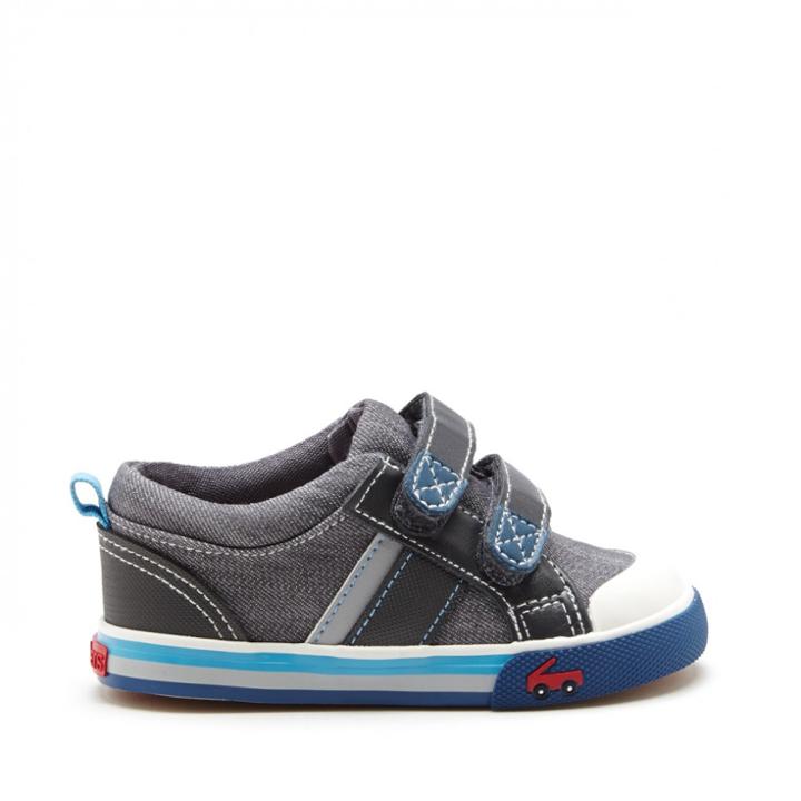 See Kai Run See Kai Run Russell Canvas Sneaker - Gray-6t
