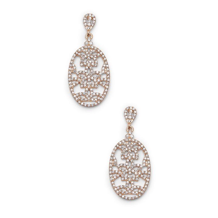 Sole Society Sole Society Athenia Crystal Earrings - Rose Gold