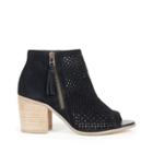 Sole Society Sole Society Dallas Perforated Peep Toe Bootie - Black