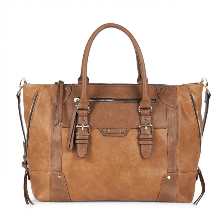Sole Society Sole Society Susan Large Winged Tote - Brown Combo-one Size