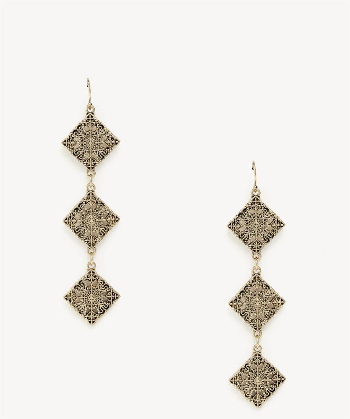 Sole Society Sole Society Lattice Cut Shoulder Duster Earrings