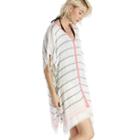 Sole Society Sole Society Stripe Cover-up - Pink Multi-one Size
