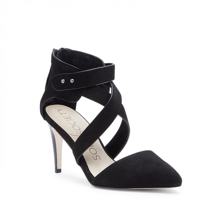 Sole Society Sole Society Tina Strappy High Heel Pump - Black-6