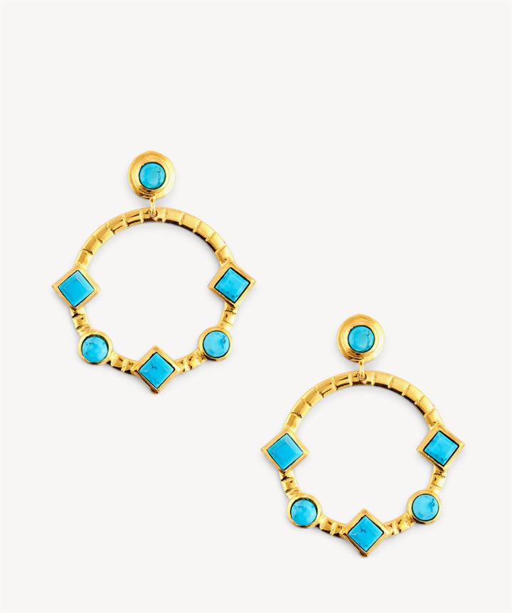 Karen London Karen London 24k Gold Plated Statement Earrings