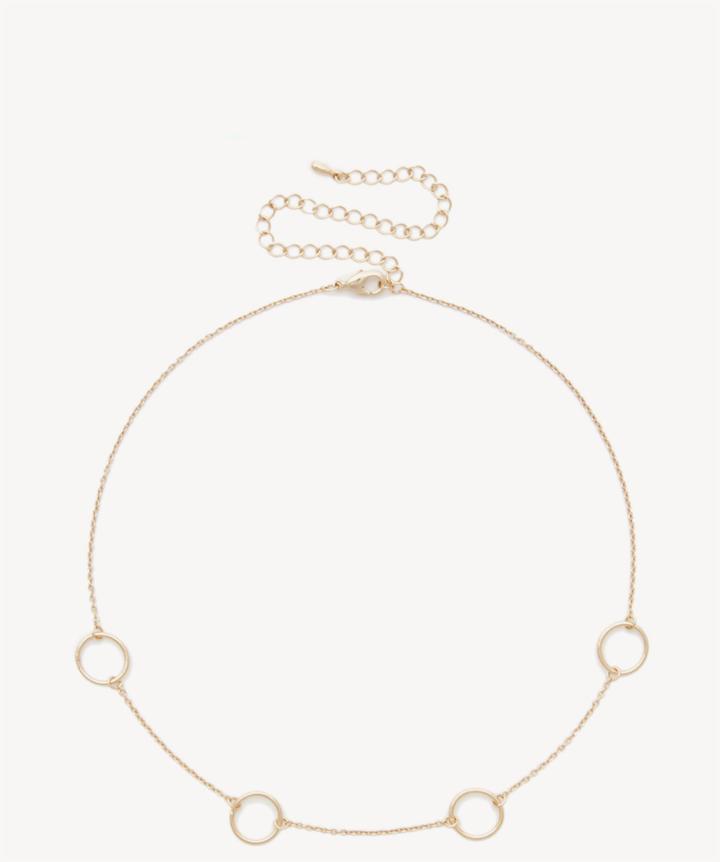 Sole Society Sole Society Plated Dainty Circle Choker Gold One Size Os