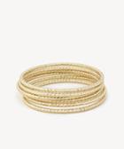 Sole Society Women's Textured Bangle Bracelet Set Gold One Size From Sole Society