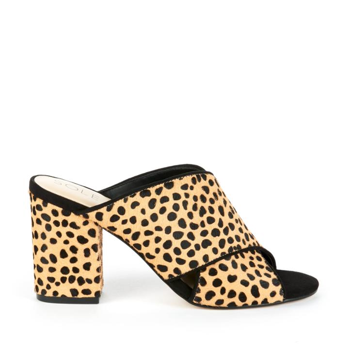 Sole Society Sole Society Luella Criss Cross Mule - Cheetah Dot
