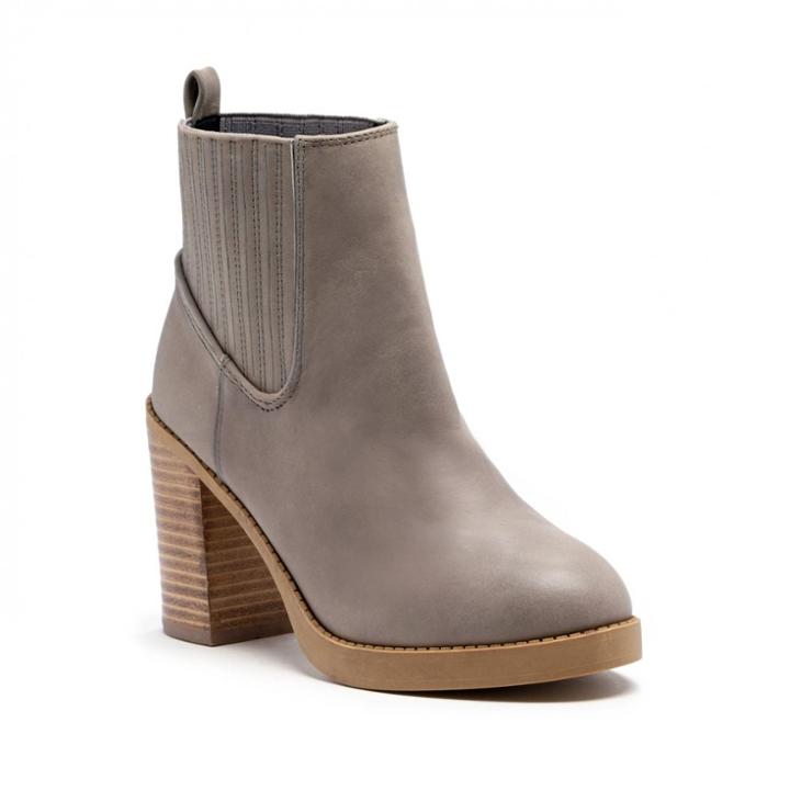 Sole Society Sole Society Jett Finger Gore Bootie - Grey-6