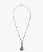 Sole Society Sole Society Textured Stone Pendant Necklace