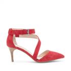 Sole Society Sole Society Cassia Asymmetrical Strap Pump - Red-5
