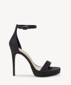 Imagine Imagine Women's Preslyn Ankle Strap Sandals Black Size 5 Fine Glitter/leather From Sole Society