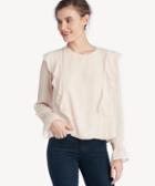 J.o.a. J.o.a. Ruffled Blouse Blush Size Large From Sole Society