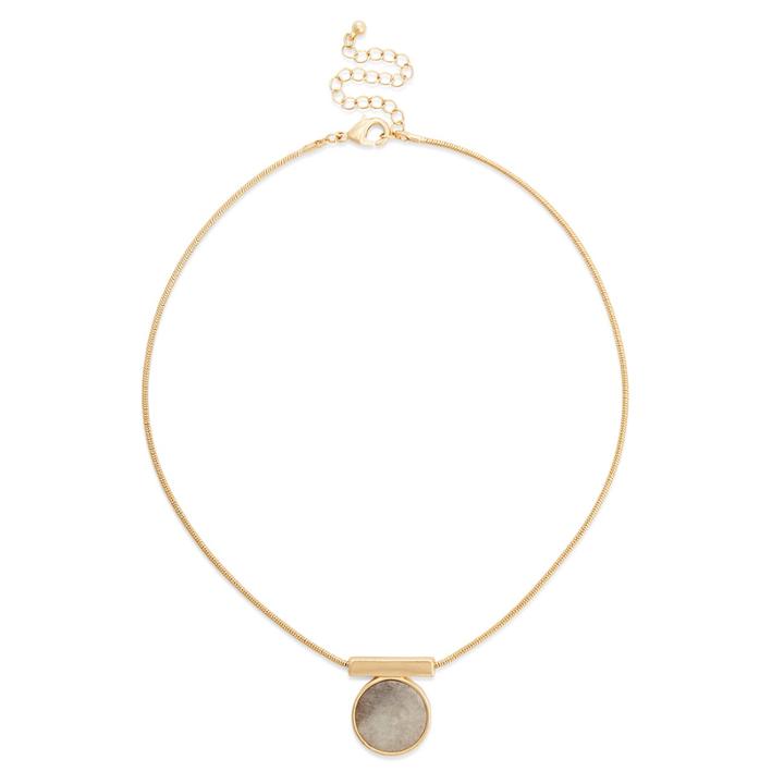 Sole Society Sole Society Modern Circle Pendant - Gold