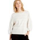 1. State 1. State Voluminous 3/4 Sleeve Top - Taupe Shell-xs