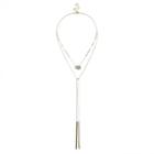 Sole Society Sole Society Stone Tassel Layered Necklace - Gold-one Size