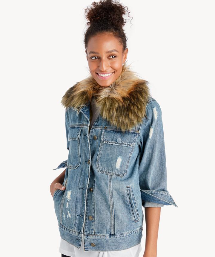 Blanknyc Blanknyc Group Love Denim Jacket Blue Blue Size Extra Small From Sole Society