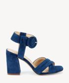 Sole Society Sole Society Jain Flared Heeled Sandals Navy Size 6 Suede