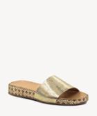 Kaanas Kaanas Maldives Metallic Pool Slides Gold Size 6 Leather From Sole Society