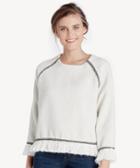 Moon River Moon River Women's Trim Raglan Top In Color: Ivory Size Large From Sole Society