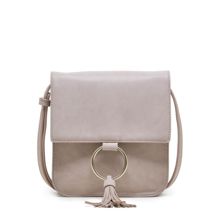 Sole Society Sole Society Roe Square Crossbody With Ring Hardware - Taupe-one Size