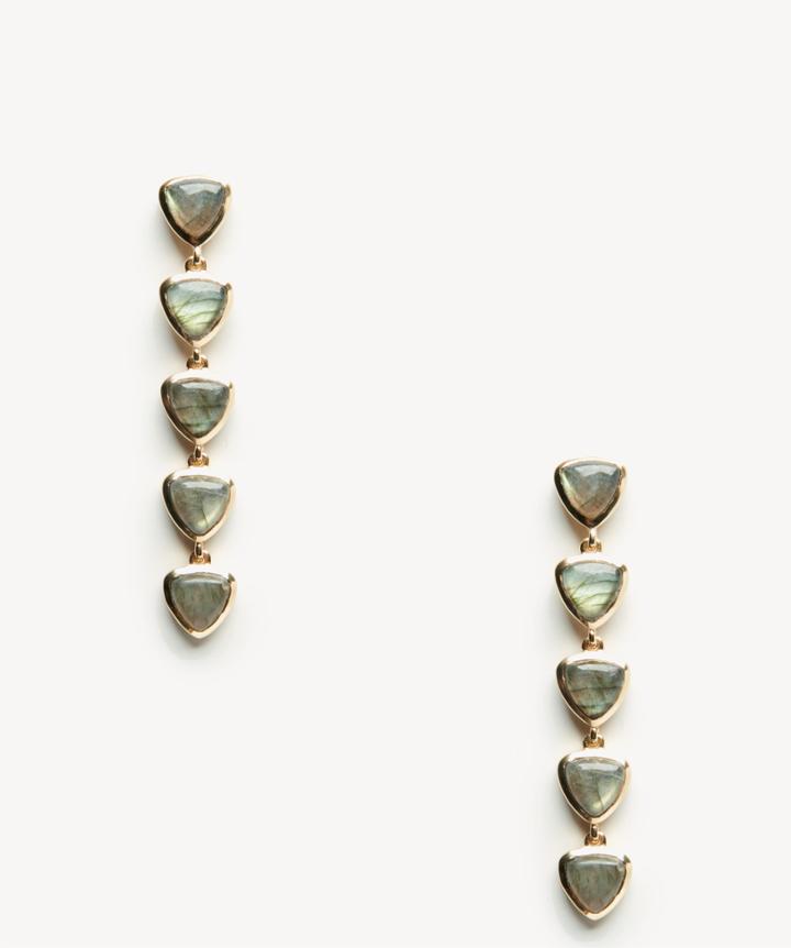 Sole Society Women's Stone Linear Earrings Labradorite One Size From Sole Society