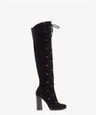 Vince Camuto Vince Camuto Women's Thanta Lace Up Tall Boots Black Size 5 Suede From Sole Society