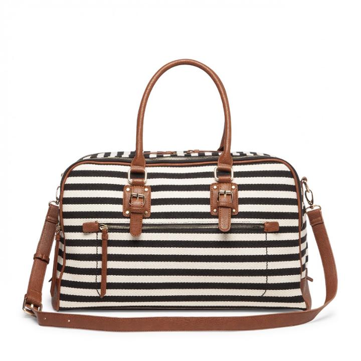 Sole Society Sole Society Bronson Multi-zip Weekender - Black White Multi-one Size