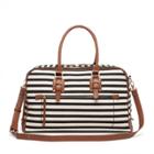 Sole Society Sole Society Bronson Multi-zip Weekender - Black White Multi-one Size