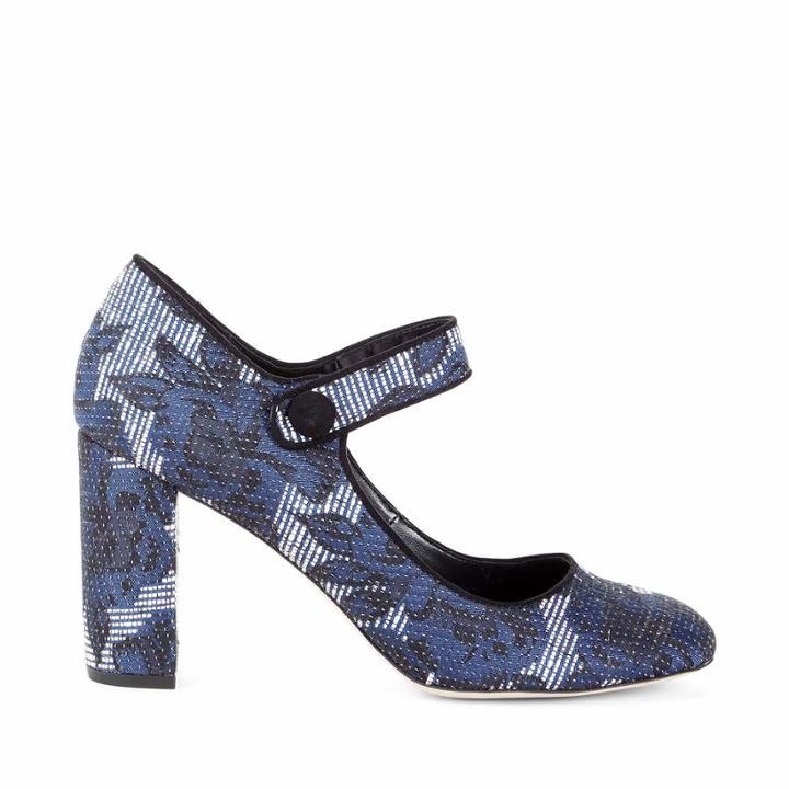 Sole Society Sole Society Cosima Block Heel Mary Jane - Navy Floral