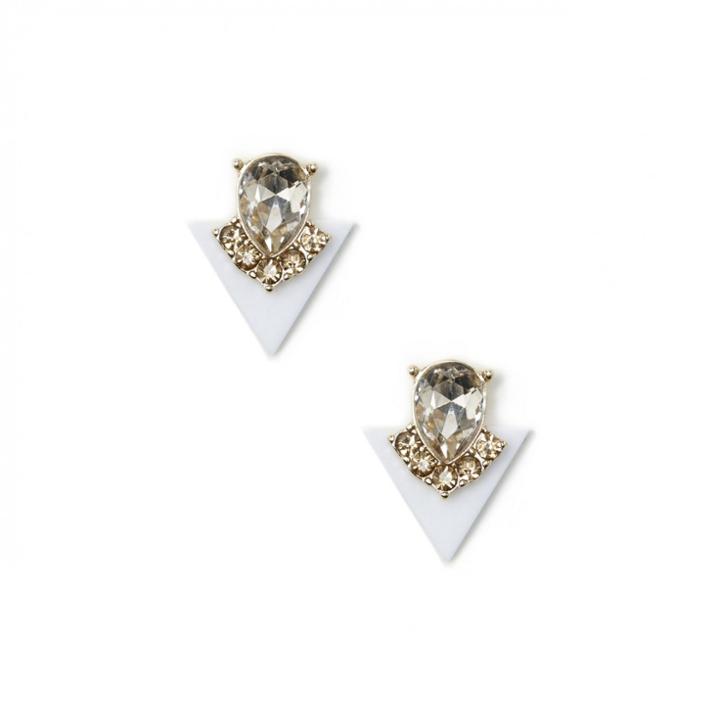 Sole Society Sole Society Deco Pyramid Studs - White-one Size