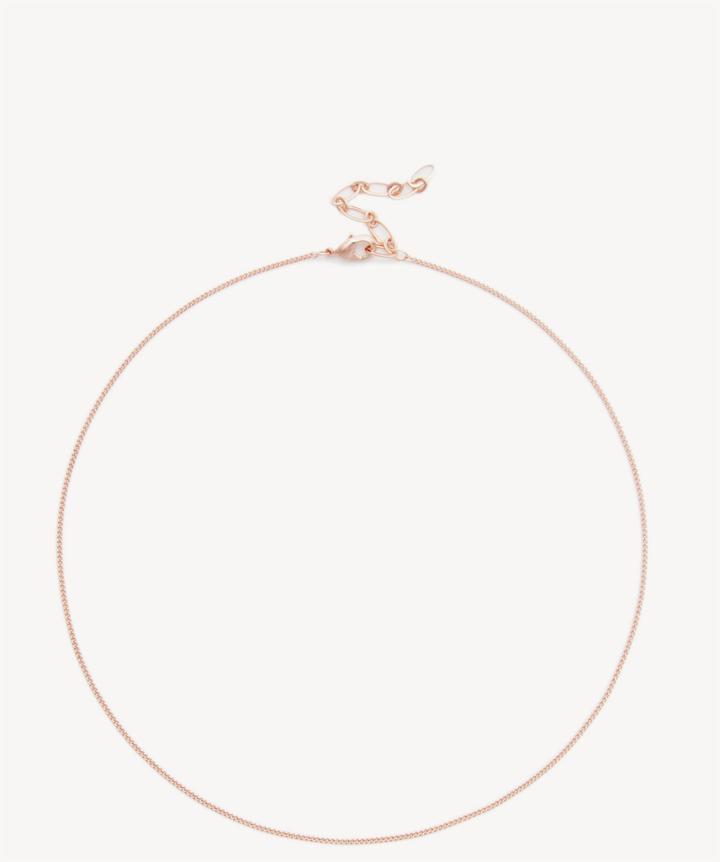 Sole Society Sole Society Plated Dainty Chain Choker Rose Gold One Size