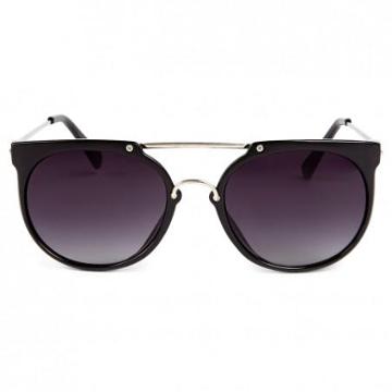 Solesociety Cami Round Bar Sunglasses - Black