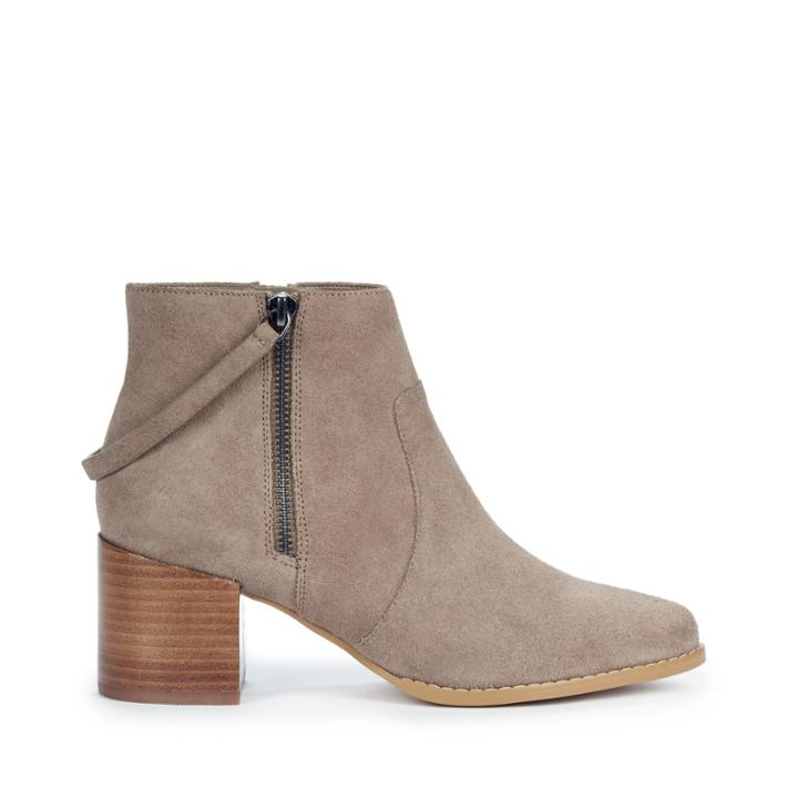 Sole Society Sole Society Everleigh Double Zipper Bootie - Taupe